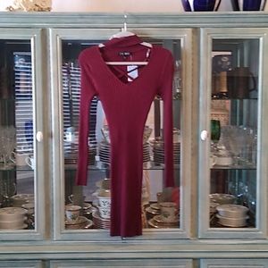NWT Wine colored light Sweater Dress size M by L.A. Gold